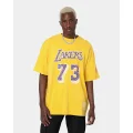 Mitchell & Ness Los Angeles Lakers Dennis Rodman #34 N & N Oversized T-shirt Faded Yellow - Size S