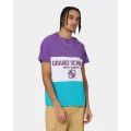 Grand Scheme Colour Block T-shirt Purple/white/blue - Size XS