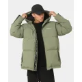Pyra Alpine Puffa Jacket Olive Green - Size XS