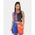 Mitchell & Ness Women's New York Knicks Big Face 5.0 Crop Tank Top Blue - Size 8 (S)