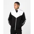 Lacoste Logo Tape Fleece Track Jacket Black/white - Size S