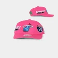 Mitchell & Ness Miami Heat 'Highway' Pro Crown Snapback Pink - Size ONE