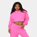 Calvin Klein Women's Acid Wash Hoodie Neon Pink - Size 12 (L)