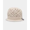 Loiter Crochet Bucket Hat Off White - Size ONE