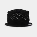 Loiter Crochet Bucket Hat Black - Size ONE