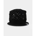 Loiter Crochet Bucket Hat Black - Size ONE