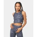 Champion Women's Lf Recycled Sculpted Crop Top Peppercorn Grey - Size 6 (XS)