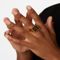 Nxs Namesake Ring Gold/black - Size 9