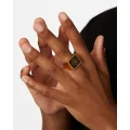 Nxs Namesake Ring Gold/black - Size 9