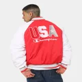 Champion Rebel Usa Letterman Jacket Red Spark Csi - Size S