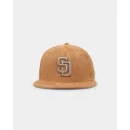 New Era San Diego Padres 'Wheat/brown/gold' Suede 59fifty Fitted Wheat - Size 7