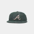 New Era Atlanta Braves 'Forest Suede & Camel' 59fifty Fitted Dark Green - Size 7