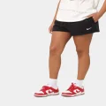 Nike Women's Nike Sportswear Style Fleece High-waisted Shorts Black/sail - Size 6 (XS)