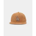 New Era Los Angeles Dodgers 'Wheat/brown/gold' Suede 59fifty Fitted Wheat - Size 758