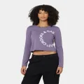 Crooks & Castles Women's Cut Off Long Sleeve T-shirt Purple - Size 12 (L)