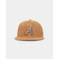 New Era Atlanta Braves 'Wheat/brown/gold' Suede 59fifty Fitted Wheat - Size 778