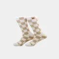 Honor The Gift Women's Jazz Jacquard Socks Tan - Size L/XL