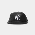 New Era New York Yankees 'Pu Leather' 59fifty Fitted Black Leather - Size 778