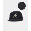 New Era Atlanta Braves Black Tan Suede 59fifty Fitted Black/tan - Size 718