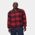 Tommy Jeans Tjm Buffalo Check Zip Overshirt Deep Crimson - Size L