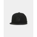 New Era Los Angeles Dodgers 'Metal Badge' 59fifty Fitted Black/silver - Size 738