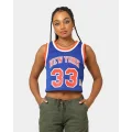 Mitchell & Ness Women's New York Knicks Patrick Ewing #33 Nba Cropped Jersey Green - Size 14 (XL)