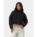 Champion Women's Lifestyle Cropped Puffer Jacket Black - Size L