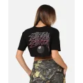 Stussy Women's 8 Ball Cropped T-shirt Black - Size 10