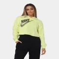 Nike Women's Nike Sportswear Cropped Fleece Dance Hoodie Luminous Green - Size 16 (2XL)