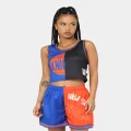 Mitchell & Ness Women's New York Knicks Big Face 5.0 Crop Tank Top Blue - Size 12 (L)
