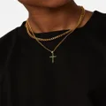 Nxs Classic Mini Cross Pendant Gold/green - Size ONE