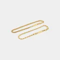 Nxs Wheat Rope Bracelet Set Gold - Size 8