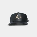 New Era Oakland Athletics "Black Tan Pu Leather" 9forty K-frame Snapback Black/tan - Size M/L
