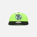 Mitchell & Ness Boston Celtics Nylon Deadstock 2-tone Snapback Neon Green/black - Size ONE