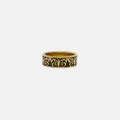 Nxs Butterfly Band Ring Gold/black - Size 9