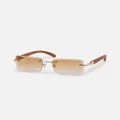 Belvoir & Co Diamond Cut Hampton Sunglasses Wood/tea - Size ONE