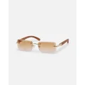 Belvoir & Co Diamond Cut Hampton Sunglasses Wood/tea - Size ONE