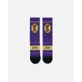 Stance X Nba Los Angeles Lakers Shaquille O'neal Retro Bighead Crewcut Socks Multi - Size L