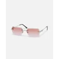 Belvoir & Co Kennedy Sunglasses Burnt Red/silver - Size ONE