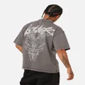 Loiter Lotus Oversized T-shirt Charcoal Grey - Size 2XL