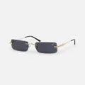 Belvoir & Co Diamond Cut Hampton Sunglasses Black/gold - Size ONE