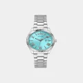 Guess Mainline Women's Luna Watch Silver/aqua Blue - Size ONE