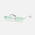 Belvoir & Co Kennedy Sunglasses Green/silver - Size ONE