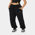 Nike Women's Sportswear Style Fleece High Rise Oversized Pants Black/sail - Size 16 (2XL)