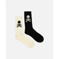 Saint Morta Maison Morta Sock 2 Pack Black/off White - Size ONE