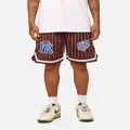 New Era New York Yankees Mesh Pinstripe Shorts Brown - Size L