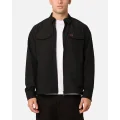 Fred Perry Zip Overshirt Jacket Black - Size M