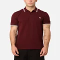 Fred Perry Twin Tipped Polo Shirt Oxblood - Size 2XL