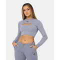 Ellesse Women's Lissa Long Sleeve Cropped T-shirt Blue - Size 16