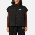 Nike Women's Sportswear Classic Puffer Therma-fit Loose Vest Black/white - Size 2XL